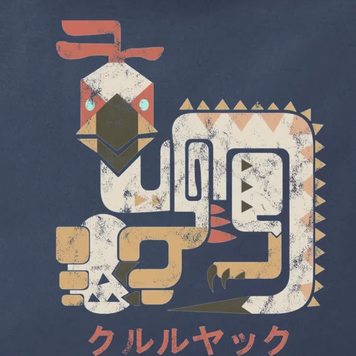 Monster Hunter World Kuluyaku Kanji Icon Zip Tote Bag