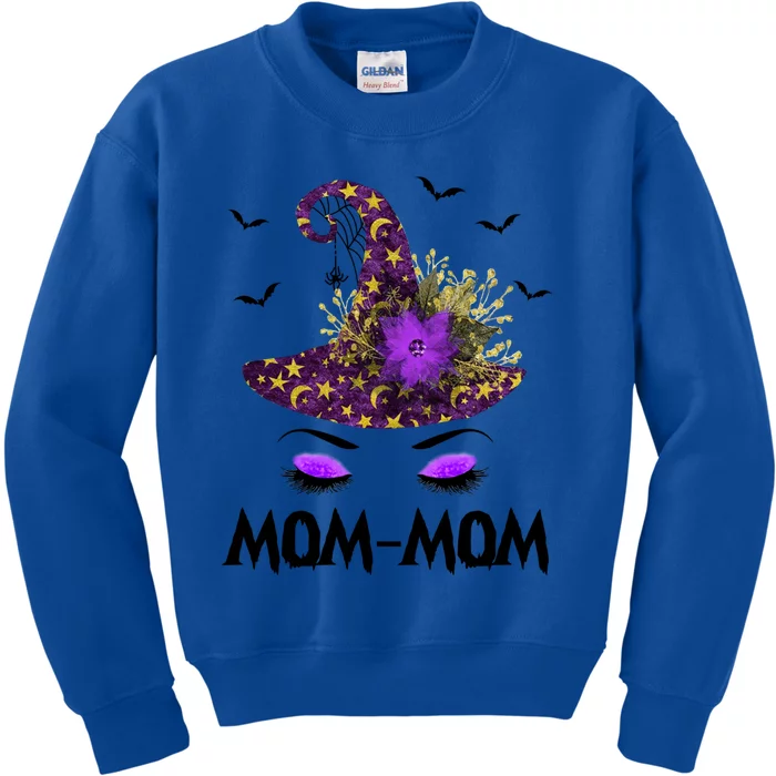 MomMom Hat Witch Halloween Costume Gift Kids Sweatshirt