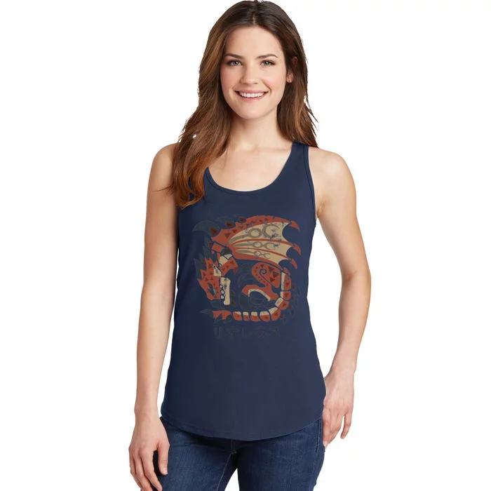 Monster Hunter World Rathalos Kanji Icon Ladies Essential Tank