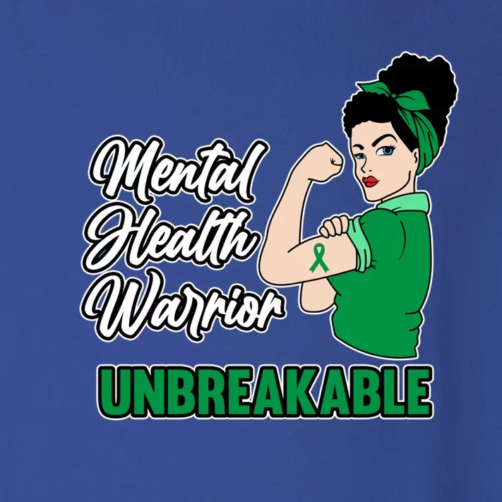 Mental Health Warrior Unbreakable Awareness Green Graphic Gift Toddler Long Sleeve Shirt