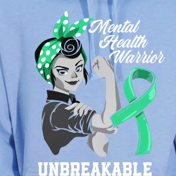 Mental Health Warrior Unbreakable Tal Health Awareness Meaningful Gift Unisex Surf Hoodie