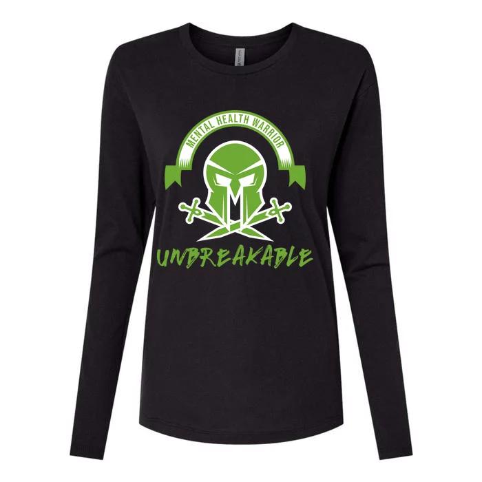 Mental Health Warrior Unbreakable Gift Womens Cotton Relaxed Long Sleeve T-Shirt