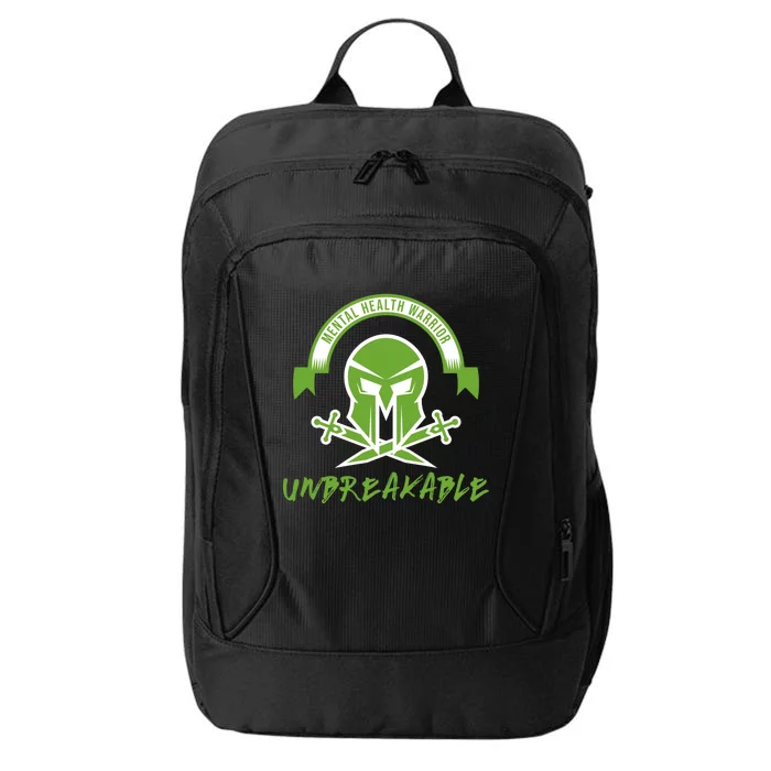 Mental Health Warrior Unbreakable Gift City Backpack