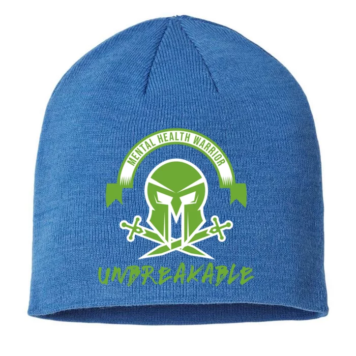 Mental Health Warrior Unbreakable Gift 8 1/2in Sustainable Knit Beanie