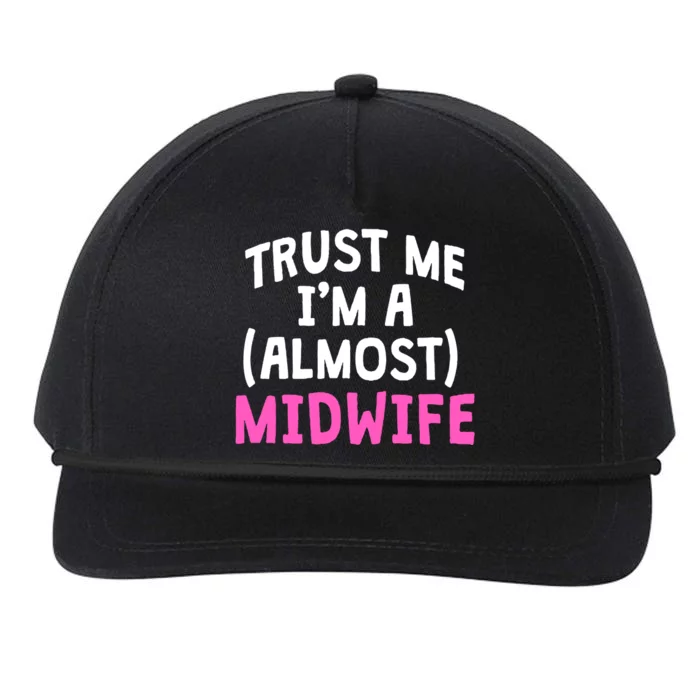 Midwife Healthcare Worker Labour Almost Obstetrician Cute Gift Snapback Five-Panel Rope Hat