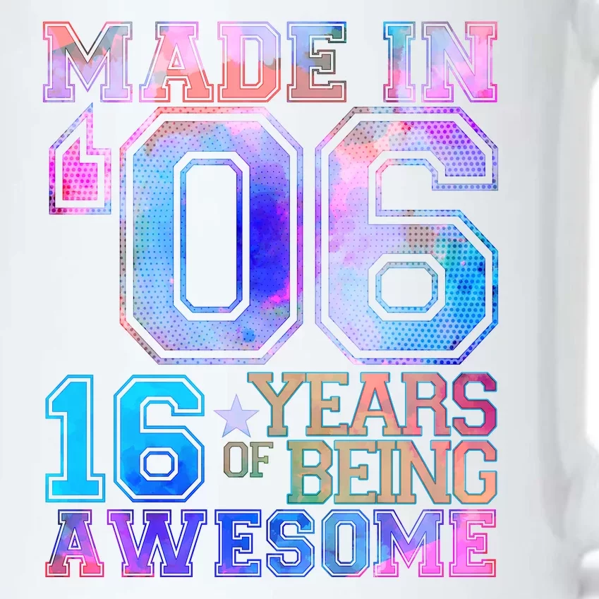 Made In 06 2006 16 Years Of Being Awesome Sweet Sixteen Birthday Black Color Changing Mug