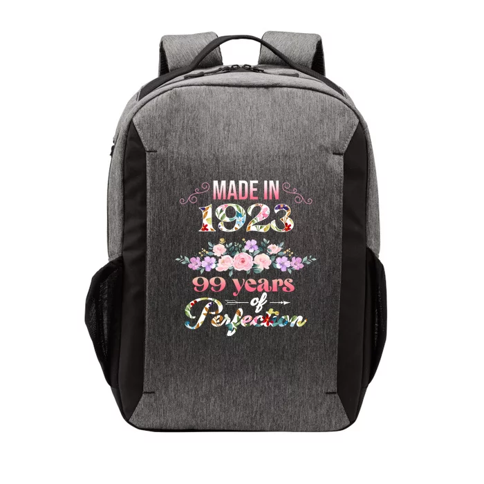 Made In 1923 Floral 99th Birthday Gift Vector Backpack