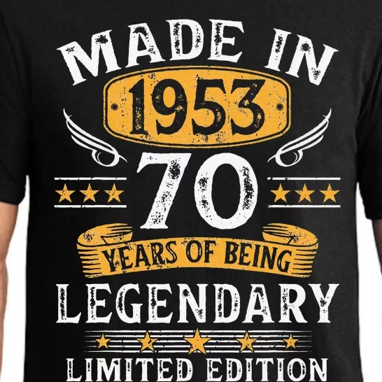 Made In 1953 Limited Edition 70 Year Old 70th Birthday Gifts Pajama Set