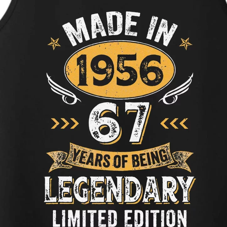 Made In 1956 67 Years Old 67Th Birthday For Women Performance Tank