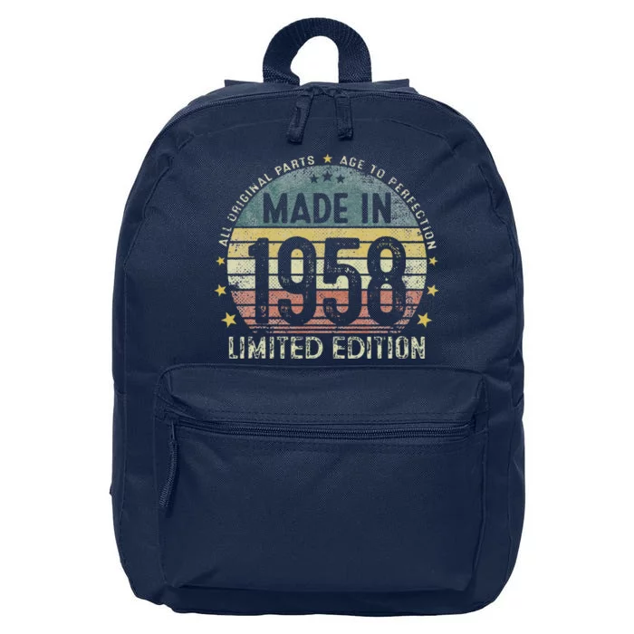 Made In 1958 65 Years Old 65th Birthday Gifts For Cute 16 in Basic Backpack