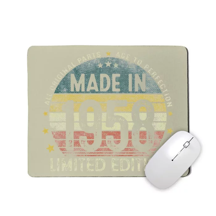 Made In 1958 65 Years Old 65th Birthday Gifts For Cute Mousepad