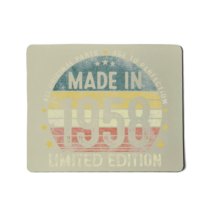 Made In 1958 65 Years Old 65th Birthday Gifts For Cute Mousepad