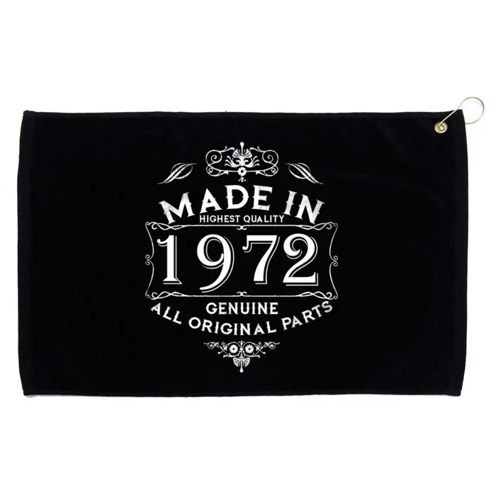 Made In 1972 Aged To Perfection Vintage 50th Birthday Grommeted Golf Towel