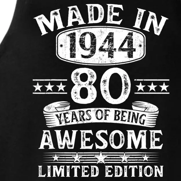 Made In 1944 80 Years Old Gifts 80th Birthday Gift Ladies Tri-Blend Wicking Tank