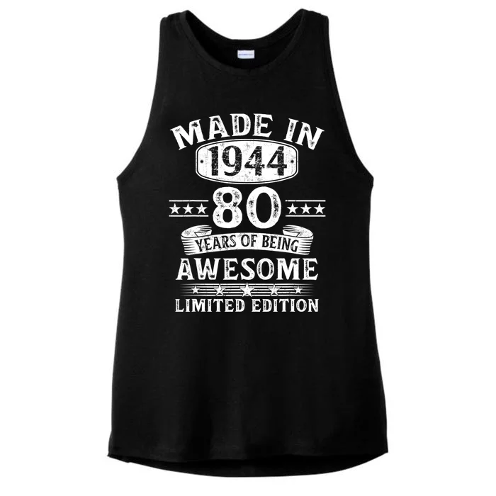 Made In 1944 80 Years Old Gifts 80th Birthday Gift Ladies Tri-Blend Wicking Tank