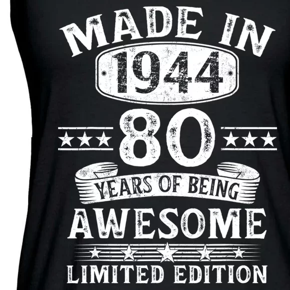 Made In 1944 80 Years Old Gifts 80th Birthday Gift Ladies Essential Flowy Tank