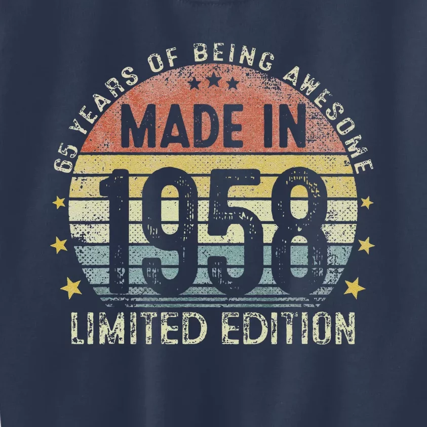 Made In 1958 65 Years Old 65th Birthday Gifts For Love Kids Sweatshirt