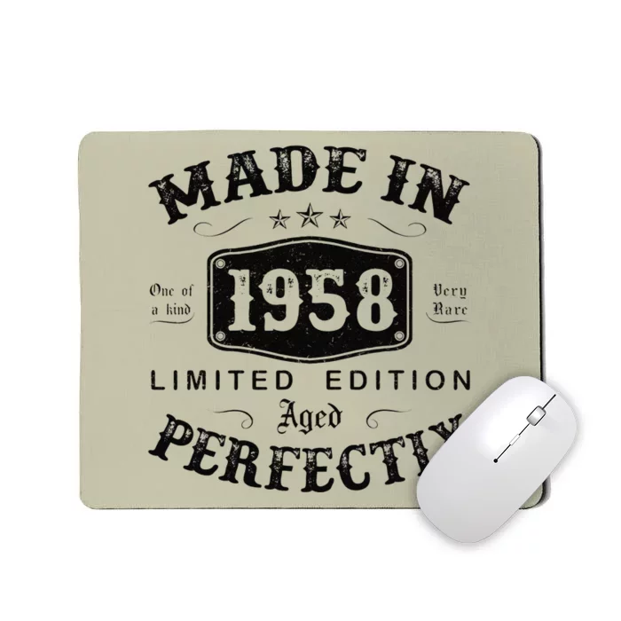 Made In 1958 65 Years Old 65th Birthday Gifts For Mousepad