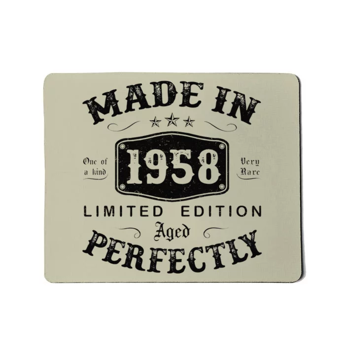 Made In 1958 65 Years Old 65th Birthday Gifts For Mousepad