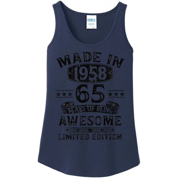 Made In 1958 65 Years Old Gifts 65th Birthday Gift For Ladies Essential Tank