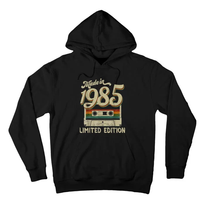 Made In 1985 Limited Edition 37th Birthday Cassette Tape Tall Hoodie