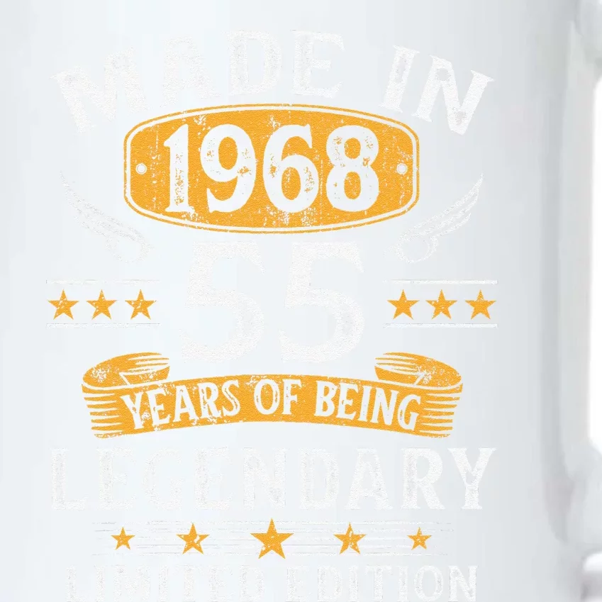 Made In 1968 Limited Edition 55 Year Old 55th Birthday Gifts Black Color Changing Mug