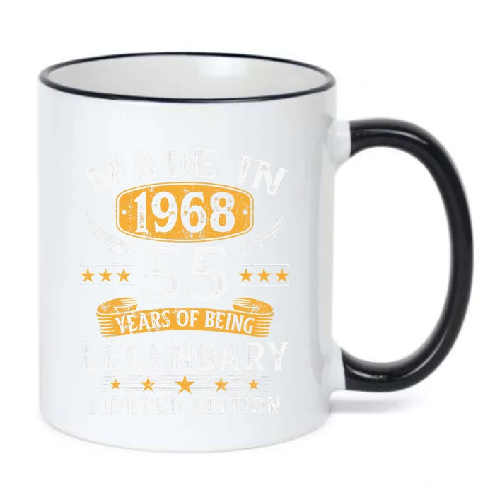 Made In 1968 Limited Edition 55 Year Old 55th Birthday Gifts Black Color Changing Mug