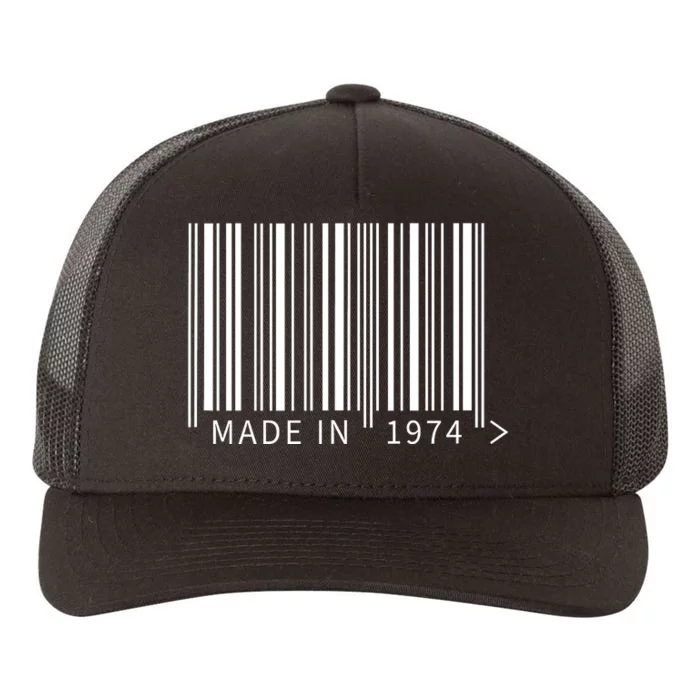 Made In 1974 Funny Barcode Design For Retail Lovers Yupoong Adult 5-Panel Trucker Hat