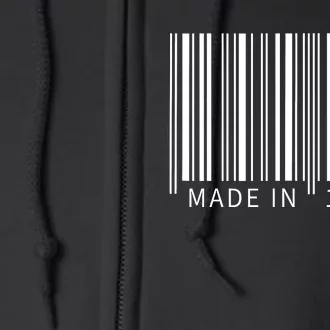 Made In 1974 Funny Barcode Design For Retail Lovers Full Zip Hoodie