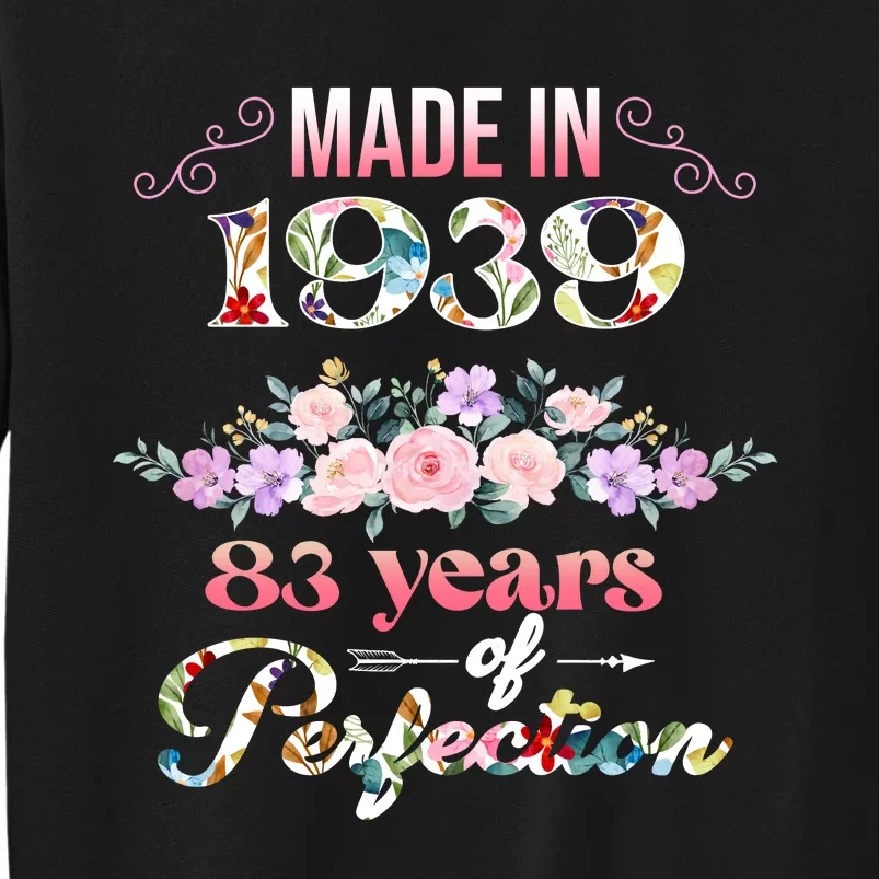 Made In 1939 Floral 83rd Birthday Gift Sweatshirt