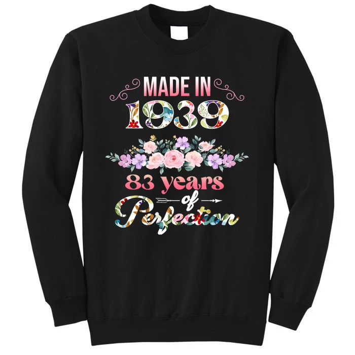 Made In 1939 Floral 83rd Birthday Gift Sweatshirt