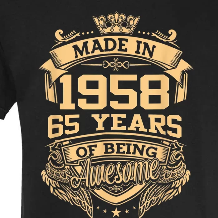 Made In 1958 65 Years Of Being Awesome 65th Birthday Garment-Dyed Heavyweight T-Shirt