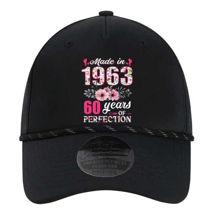 Made In 1963 Floral 60 Year Old 60th Birthday Gifts Performance The Dyno Cap