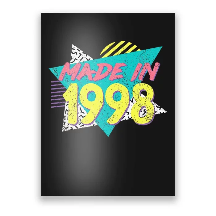 Made In 1998 Retro Vintage 26th Birthday Poster