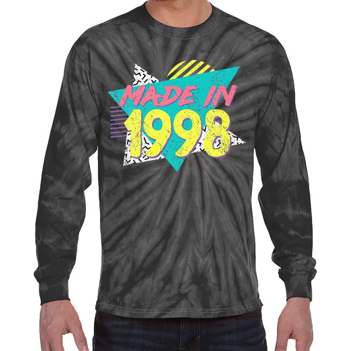 Made In 1998 Retro Vintage 26th Birthday Tie-Dye Long Sleeve Shirt