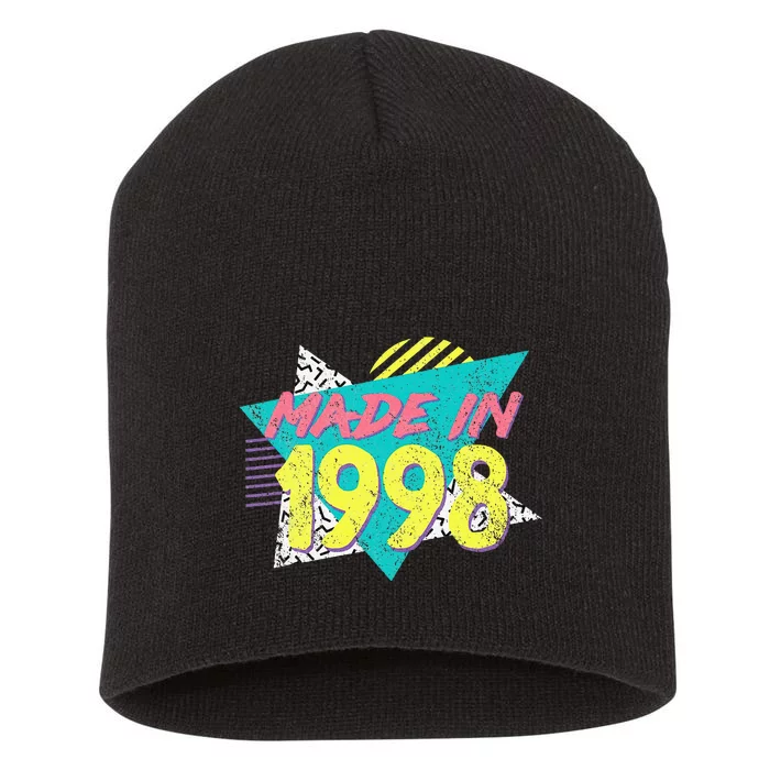 Made In 1998 Retro Vintage 26th Birthday Short Acrylic Beanie