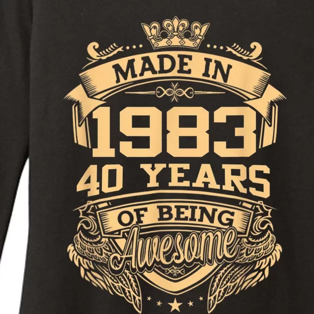 Made In 1983 40 Years Of Being Awesome 40th Birthday Womens CVC Long Sleeve Shirt