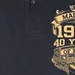 Made In 1983 40 Years Of Being Awesome 40th Birthday Softstyle Adult Sport Polo