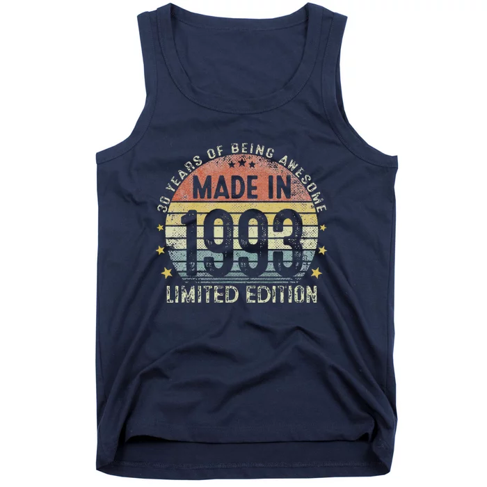 Made In 1993 30 Years Old 30th Birthday Gifts For Cute Tank Top