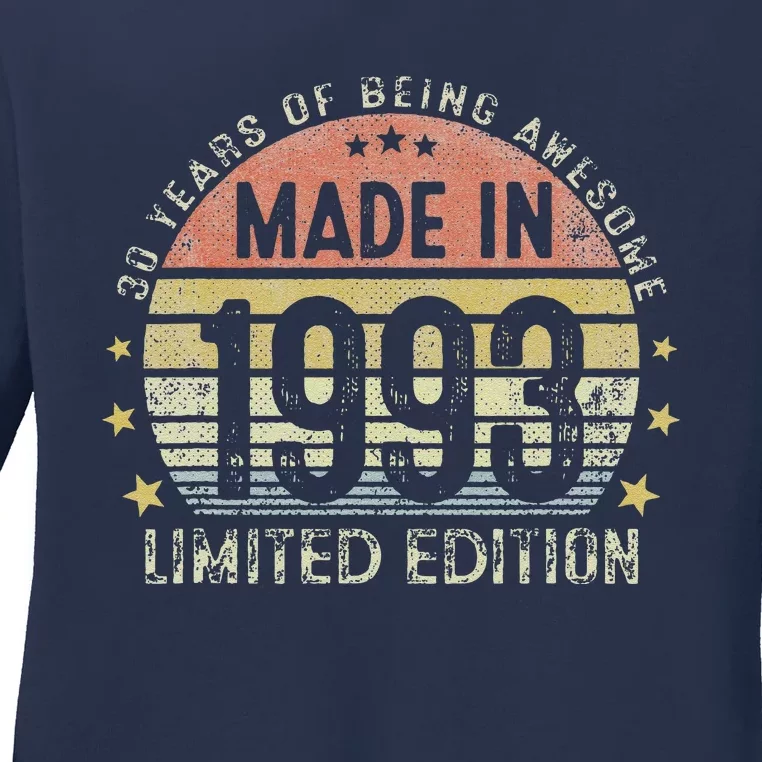 Made In 1993 30 Years Old 30th Birthday Gifts For Ladies Long Sleeve Shirt