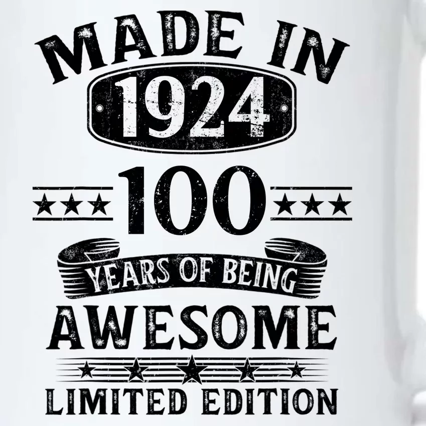 Made In 1924 100 Years Of Being Awesome Limited Edition 100th Birthday Black Color Changing Mug