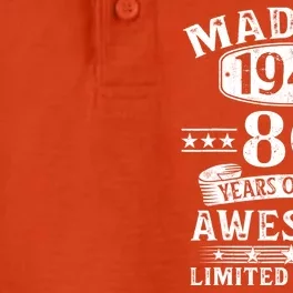 Made In 1944 80 Years Of Being Awesome Limited Edition 80th Birthday Dry Zone Grid Performance Polo