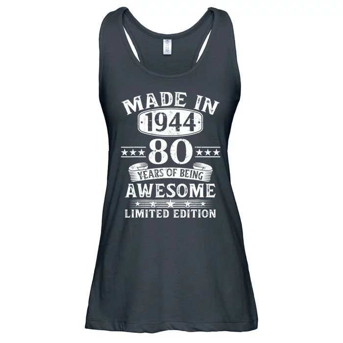 Made In 1944 80 Years Of Being Awesome Limited Edition 80th Birthday Ladies Essential Flowy Tank