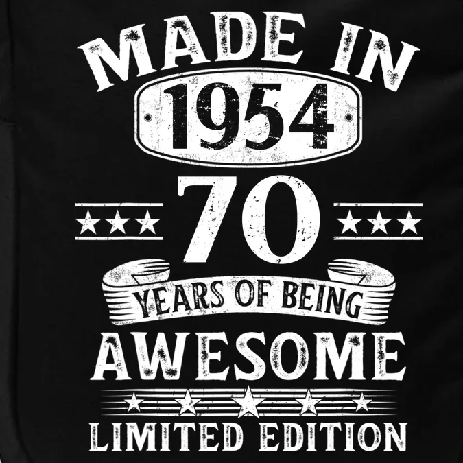 Made In 1954 70 Years Of Being Awesome Limited Edition 70th Birthday Impact Tech Backpack