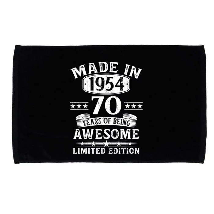 Made In 1954 70 Years Of Being Awesome Limited Edition 70th Birthday Microfiber Hand Towel