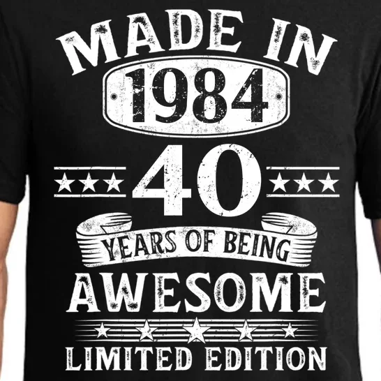 Made In 1984 40 Years Of Being Awesome Limited Edition 40th Birthday Pajama Set