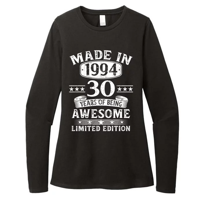 Made In 1994 30 Years Of Being Awesome Limited Edition 30th Birthday Womens CVC Long Sleeve Shirt