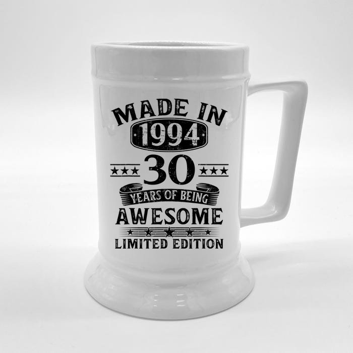 Made In 1994 30 Years Of Being Awesome Limited Edition 30th Birthday Front & Back Beer Stein