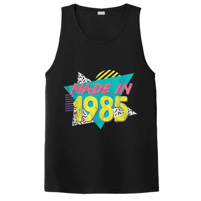 Made In 1985 Retro Vintage 38th Birthday Performance Tank