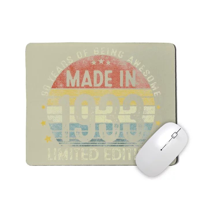 Made In 1933 90 Years Old 90th Birthday Gifts For Love Mousepad